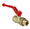 Кран шаровый Optima 3/4" американка, рычаг, латунь Кран шаровый Optima 3/4" американка, рычаг, латунь