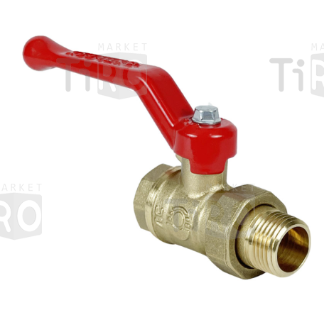 Кран шаровый Optima 3/4" американка, рычаг, латунь Кран шаровый Optima 3/4" американка, рычаг, латунь