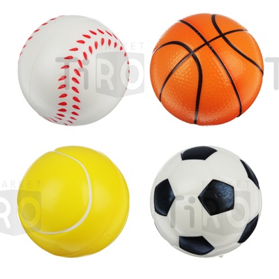 Мяч "Спорт", ПВХ, 7,6см, 4 дизайна