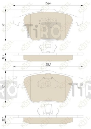 Тормозные колодки Kotl 1576KT