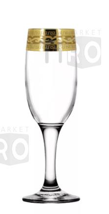 Набор бокалов для шампанского с узором "Версаль" EAV08-419, 6 штук