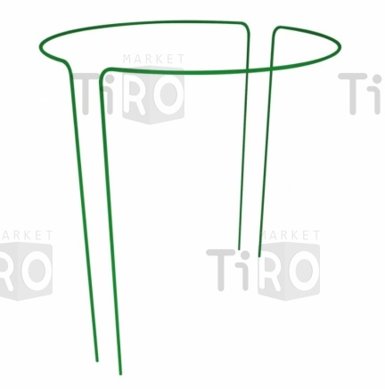 Кустодержатель "Круг" проволочный, ПВХ, труба d- 5мм, h-0,60м, d-0,25м