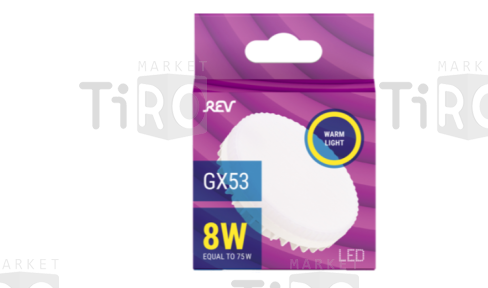 Лампа REV 32565 светодиодная GX53 8Вт/3.0К