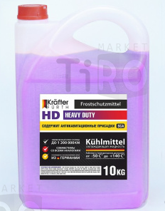 Антифриз HD фиолетовый 10кг/75шт, Krafter Furth 005915