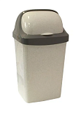 Контейнер для мусора Idea Ролл Топ М2465, 9л. мраморный