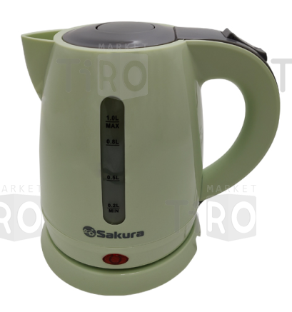 Чайник 1,0л. Sakura SA-2342GRS серо-зеленый