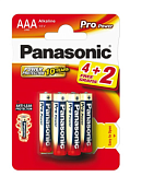 Элементы питания Panasonic LR 3 Pro BL6 (бл.4+ 2шт) (мизинчиковые)