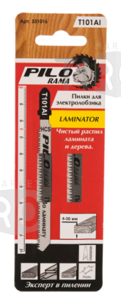 Пилки для лобзика 100x75мм 14з/д (ламинат, древесина, м-лы, пластик h=4-30мм) "Pilorama" Т101AI 2 штуки Пилки для лобзика 100x75мм 14з/д (ламинат, древесина, м-лы, пластик h=4-30мм) "Pilorama" Т101AI 2 штуки