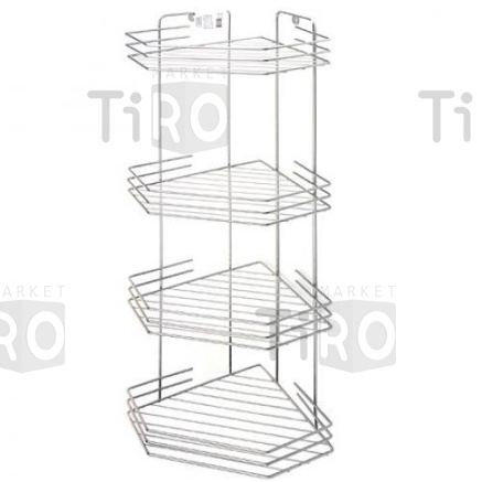 Полка угловая 4 секции, 20*20*72см, хром АЛТ74С