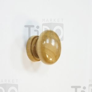 Ручка кнопка мебельная KL-3312 Ф35 WH светлое дерево /80/