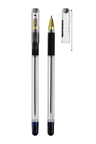 Ручка шариковая Gold, черная, пулевидный пишущий узел 0.5мм, сменный стержень 140мм