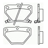 Колодки тормозные задние V675 Toyota PF1454k1 04466-52010 04466-52020 446620090