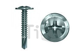 Саморез 018Т-42-41 с прессшайбой, со сверлом, цинк 4,2*41 (100шт.)