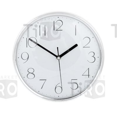 Часы настенный La Decor Chrono "Металлик", пластик, 25 см, серебро, 1*АА