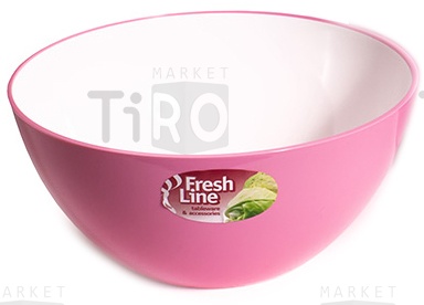 Миска 2л Fresh Line МП702 бело-розовый