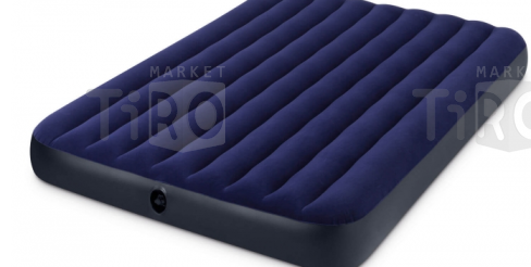 Кровать надувная Classic Downy (Fiber tech) Intex, 64759, 1,52 м.*2,03 м.*25 см