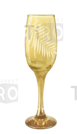 Набор бокалов для шампанского с рисунком, 6 предметов, "Папоротник" EC223-519