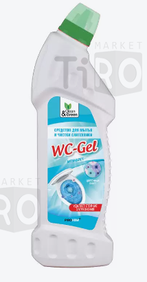Средство для чистки сантехники Clean&Green WC-Gel CG8074 кислотное 750мл Средство для чистки сантехники Clean&Green WC-Gel CG8074 кислотное 750мл
