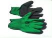 Перчатки нейлоновые облитые силиконом зелено-черные, 180526
