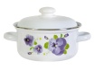 Кастрюля эмалированная 2,0л сотейник, Лысьва "Анютины глазки" С-1510АП2/4