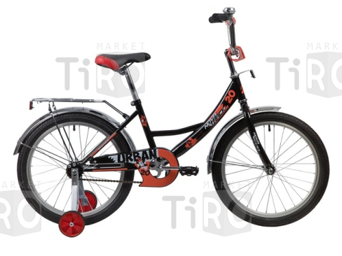 Велосипед Novatrack 20" Urban 158769, чёрный, защита А-тип