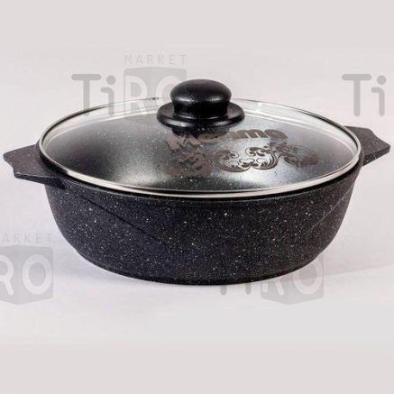 Жаровня 3,0л Гранит анипригарное покрытие Blaсk 33802 стеклянная крышка Жаровня 3,0л Гранит анипригарное покрытие Blaсk 33802 стеклянная крышка