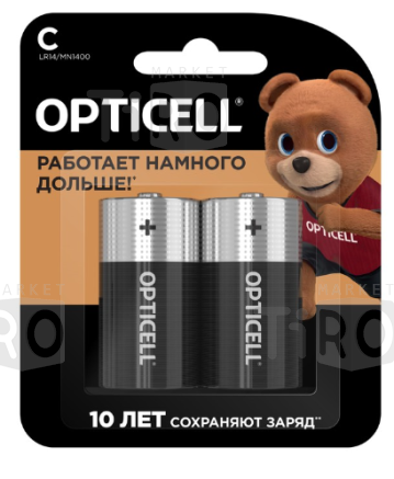 Батарейка Opticell LR14(С) BL2