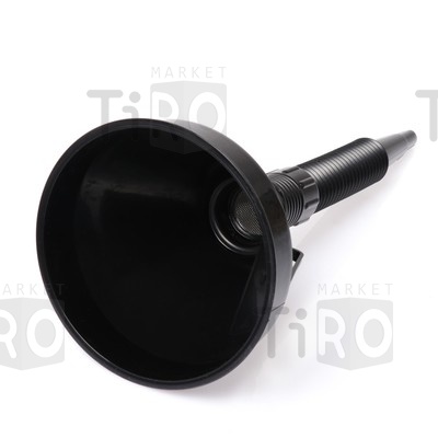 Воронка для ГСМ 160мм, пластик, гибкий нос, фильтр