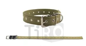 Ошейник брезентовый, 35 мм, 2 слоя, зеленый 69см