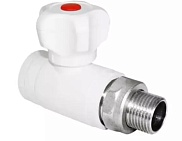 Кран полипропилен шаровый Aqualink 20*1/2, для радиатора