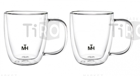 Набор стаканов из двойного термостекла 480мл, «MercuryHaus» MC-6489