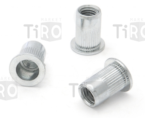 Заклёпки резьбовые стальные с насечкой М6×15 мм (50 шт в пакете), Дело Техники 457614