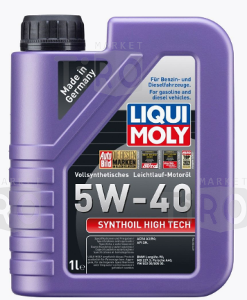 Mоторное синтетическое масло LiquiMoly Synthoil High Tech 1855, 5W-40 SN A3/B4 (1л) Mоторное синтетическое масло LiquiMoly Synthoil High Tech 1855, 5W-40 SN A3/B4 (1л)