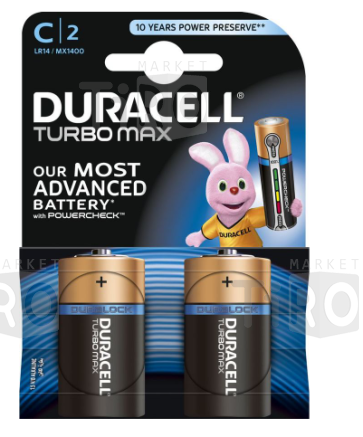 Батарейка Duracell NH C LR14 TurboMax средняя, 2шт