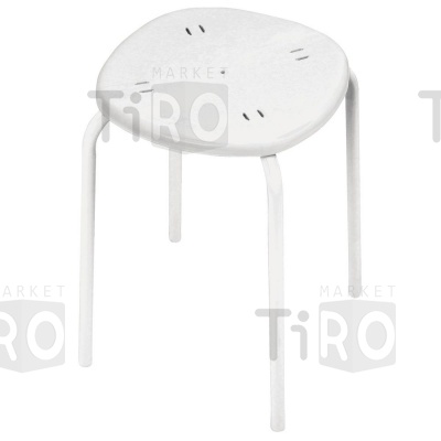 Табурет (ТП02/Б белый) с пластмассовым сиденьем на 4-х опорах