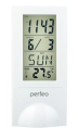 Часы-метеостанция Perfeo "Glass", PF--SL2098 время, температура, дата, R03*2 штуки, белый
