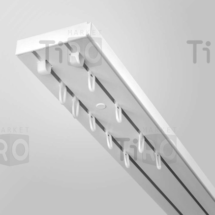 Карниз потолочный "Стандарт-А" 3,5м 2-рядный, в сборе