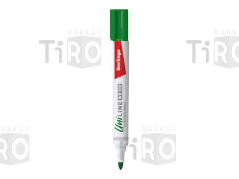 Маркер для белых досок Berlingo "Uniline WB300", PM6411, зеленый, пулевидный, 3мм