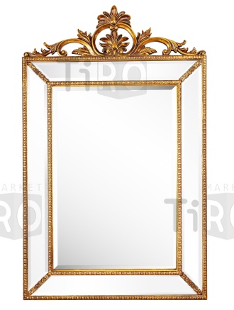 Зеркало "Багетное", 500*700мм (золото на белом)