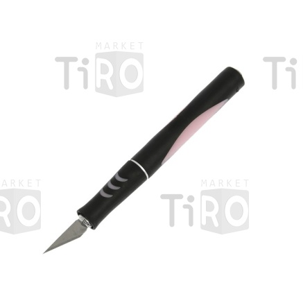 Нож макетный Tundra, алюминиевая ручка, перьевое лезвие (5 дополнительных лезвий)