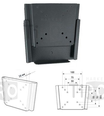 Кронштейн для ЖК телевизора 15"-23" TRONE LPS 20-10 (VESA) черный Кронштейн для ЖК телевизора 15"-23" TRONE LPS 20-10 (VESA) черный