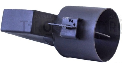 Переходник печной с шибером 90гр ф150, (круглый круглый) для котлов Сибирь, Гефес, Магнум  15/20/30 