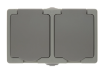 Розетка Универсал ОП-2 "Аллегро" 1272 горизонтальная, с крышками, серая IP54