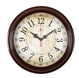 Часы настенные круг d=35см, корпус коричневый "Ретро классика", "Рубин"