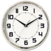 Часы настенные в хромированном канте, 25см, 1хАА, белые, пластик, Ladecor Chrono 581-940