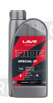 Моторное масло Lavr Moto Ride Special Ln7743, 2Т FD, 1л