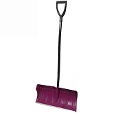 Лопата-движок снеговая пластмассовая 600*300мм, с алюминиевым черенком и V-ручкой, с планкой