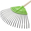 Грабли веерные с деревянной ручкой + поролон, 40см (564)