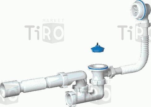 Сифон AНИ Варяг С6255 для ванны регулируемый с г/тр 40*50