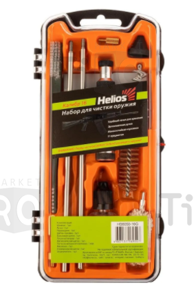 Набор для чистки Helios, HS6050-16G, 16 калибр, 11 предметов, пластиковый корпус